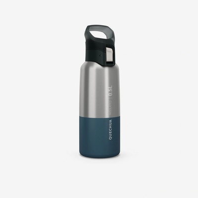 Quechua nerezová termoska s rychlým otevíráním 500 ml šedá