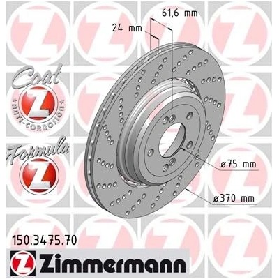 ZIMMERMANN Brzdový kotúč 150347570