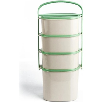 Plastový obedár 3x1.2l + 2l MIX farieb viečok