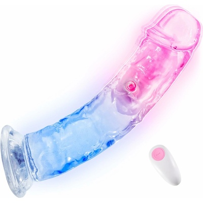 SuperLove LED Vibrating Dildo with Remote Large