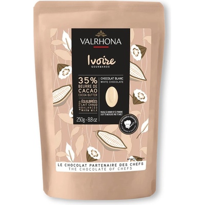 Valrhona 35% bílá čokoláda pecky Ivore 250 g
