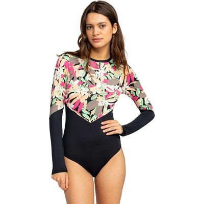 Roxy dámské jednodílné plavky Fashion LS Onesie Anthracite Palm Song černé – Hledejceny.cz