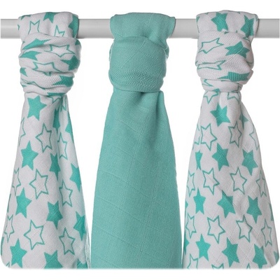 KIKKO Bambusové XKKO BMB 70 x 70 Little Stars Turquoise MIX 3 ks