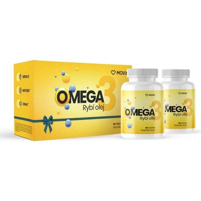 MOVit Energy Dárkové balení Omega 3 Rybí olej 180 tobolek