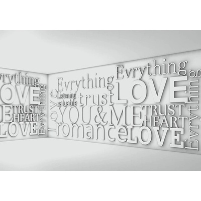 Preinterier FT2399 Fototapeta na stenu 3D nápisy vlies 416cm x 254cm
