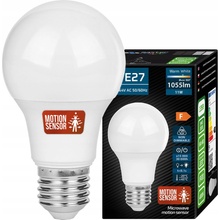 LED21 LED žárovka E27 11W s mikrovlným soumrakovým a pohybovým senzorem, CCD, 1055lm TEPLÁ