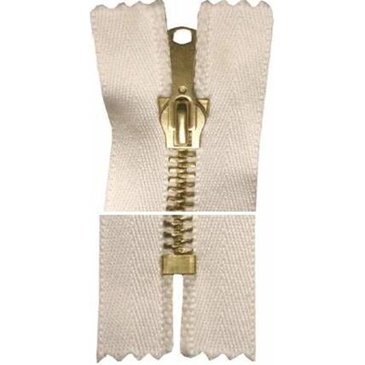Kovový zip, nedělitelný, silný - 30cm - bílý - Koh-i-noor - BALENÍ 10 ks