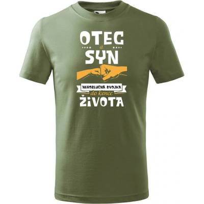 Dobrý triko dětské tričko Nerozlučná dvojka Khaki – Hledejceny.cz