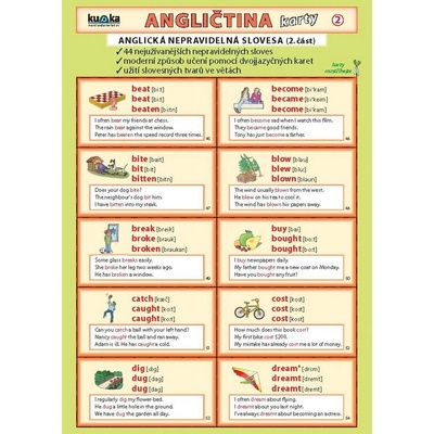 Angličtina karty 2 nepravidelná slovesa