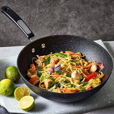 Pánev wok Scoville NEVERSTICK 20 cm, malá nepřilnavá pánev, hluboká pánev, vhodná pro všechny typy