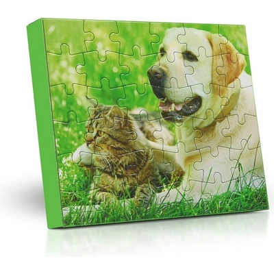 Selllot Plněné čokoládové lodičky + PUZZLE Pes s kočkou 125 g