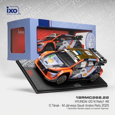 Hyundai i20 N Rally1 Rally Saudi Arabia 2025 8 Tänak JärveojaIXO 1:18