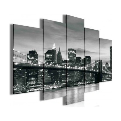 Obraz na plátne viacdielny - OB3481 - Čierno biely New York 100cm x 60cm - S17