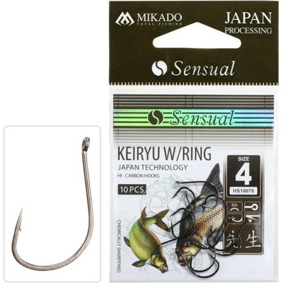 MIKADO HOOK SENSUAL KEIRYU W/RING BN vel.4 10 ks