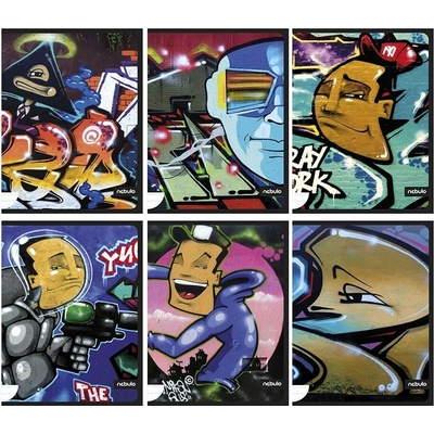 NEBULO Zošit s linkami A4 Graffiti VO N1 GRAFFITI A4