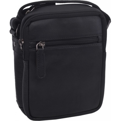 Pánské kožené Crossbody černá nappa V 250588