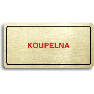 ACCEPT Piktogram KOUPELNA - zlatá tabulka - barevný tisk