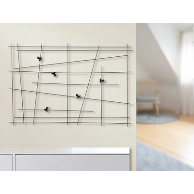 Gilde Černý kovový držák na fotky a karty Mikado, 40 cm