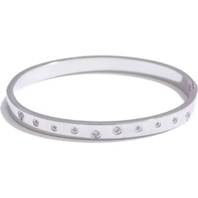 Victoria Filippi Stainless Steel Pevný bangle náramek Delia - chirurgická ocel NR2395-A1195(2) Stříbrná