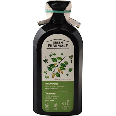 Green Pharmacy Hair Care Birch Tar & Zinc šampón proti lupinám 0% Parabens Artificial Colouring SLS SLES 350 ml