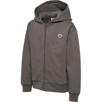 Hummel Jr Loose Zip Hoodie Bee šedá