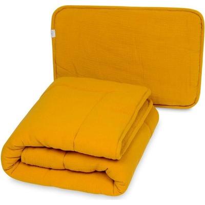 BabyMatex Mušelínový set Žlutý 135x100 40x60