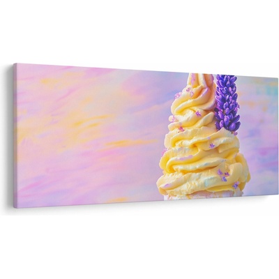 Obraz - Zmrzlina s levanduľou, jednodielne 250x125 cm