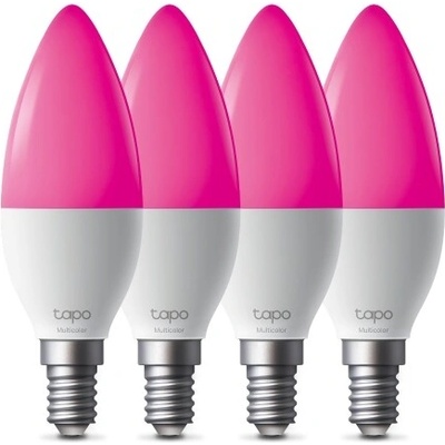 TP-LINK Tapo L430C4-pack, WiFi SMART LED žiarovka, E14, 4.8W, 470lm, 2500-6500K, 4ks