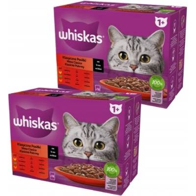 WHISKAS kousky v omáčce klasická jídla 24 x 85 g