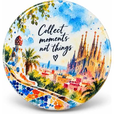 PIX placka odznak na batoh cestovatelská kolekce Barcelona Collect moments not things