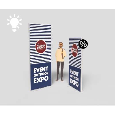 Svetelný panel 100x200cm akciový, obojstranný, Alu rám 65mm - RED SLIM LED - 100x250cm, Iba rám ( konštrukcia )