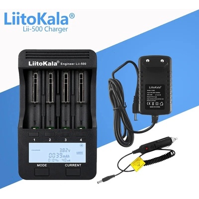LiitoKala Lii-500 nabíječka baterií EU+CAR