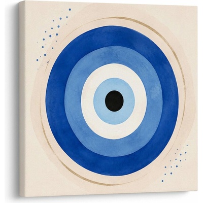 Obraz abstraktní modré talismanové oko - 70x70