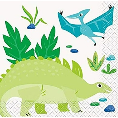 Unique Obrúsky papierové Dino 25x25cm 16 ks