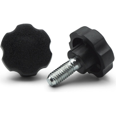 Skrutka kovová s plastovou hlavou, 6 cípa hviezda / 105-037 / 30 / M6 x 22 mm (čierna)