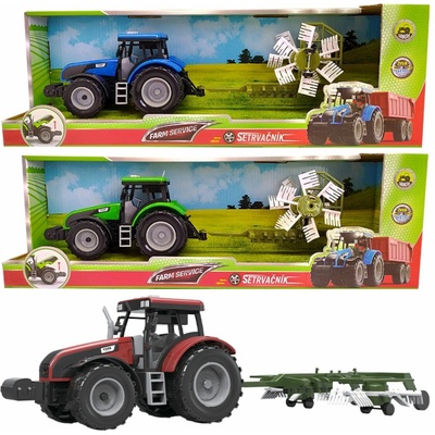 FARM SERVICE Traktor s obracečkou sena se zvuky a světly