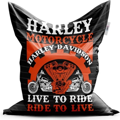 Sablio Sedací vak Harley-Davidson Live to ride, ride to live 150x100 cm