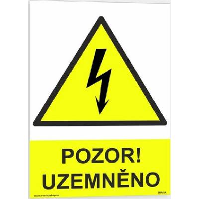 Traiva s.r.o Pozor! Uzemněno Verze: Plast 210 x 297 mm (A4) tl. 0.5 mm - Kód: 01428
