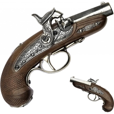 DENIX Replika perkusní pistole DERRINGER PHILADELPHIA na kapslíky