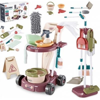 iMex Toys Uklízecí sada XXL Vozík 3v1 26 ks