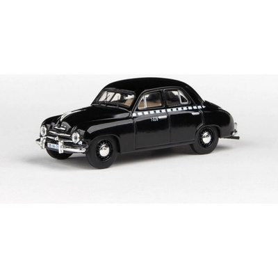 Abrex TAXI Černý škoda 1201 SEDAN 1956 1:43