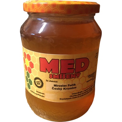 Bioflower Med smíšený květový/lesní 1 kg pravý a kvalitní český med, Velikost 370 g
