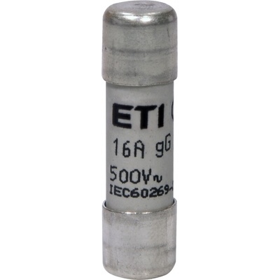 CH10 gG 16A/500V Válcová pojistková vložka, velikost CH10, charakteristika gG, In = 16A, Icn = 120kA, Un = 500V AC, Pd=1,9W – Hledejceny.cz