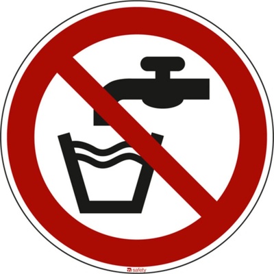 Značka Voda nie je pitná, ISO 7010, samolepka, , 100 mm, 10 ks