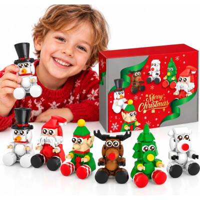 7 Toys Kolorów Vianočné stavebnicové ozdoby, 6 figúrok, 293 dielikov, darček – HIT