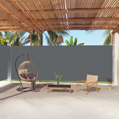 vidaXL Zatahovací boční markýza antracitová 220 x 1 000 cm