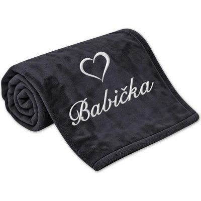 Povlečení Plus Deka pro babičku se srdíčkem antracit 150x200