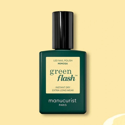 Manucurist Green Flash LED gel lak na nehty - Mimosa (15 ml) - pastelově žlutá barva