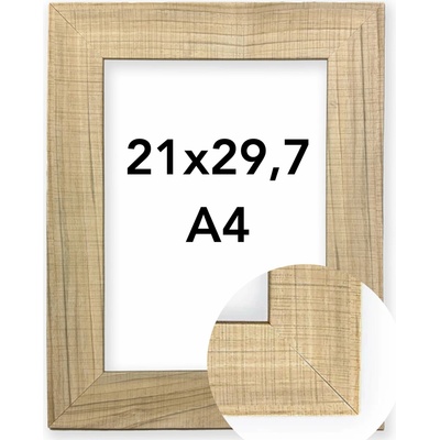 Fotorámeček DM 30 Rozměr: A4 - 21 x 29,7 cm, Barva: Přírodní, Typ zasklení: Sklo