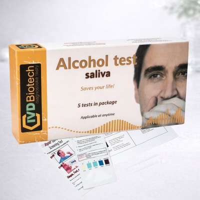1stepbiotest Alkohol test ze slin 5 ks